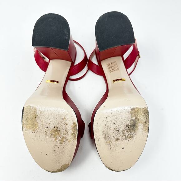 Gucci Marmont GG Platform Sandals Size EU 39.5 - Picture 12 of 16
